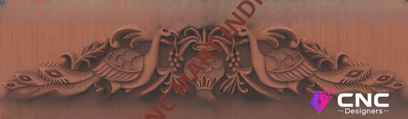 Beds & Sofa - BS-40 Peacock Motif Decorative Panel 3D Relief Carving